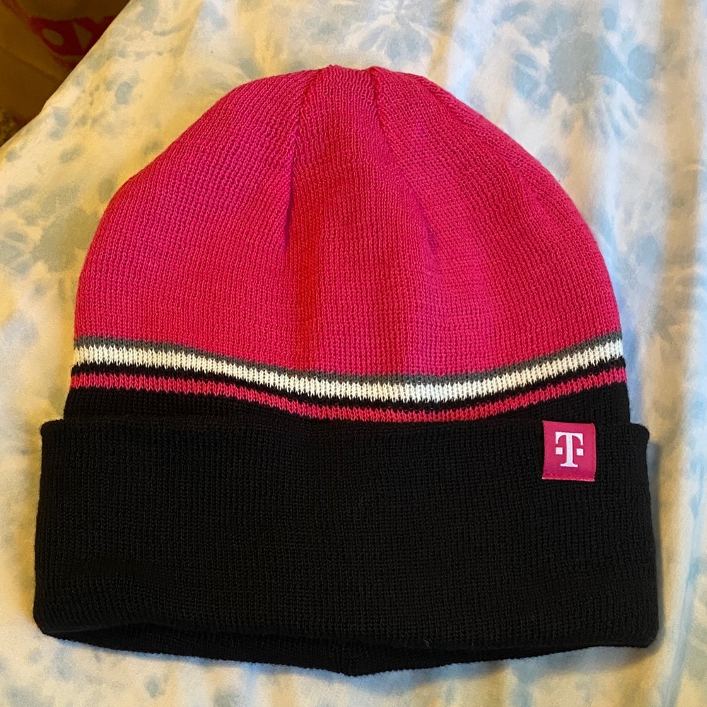 NEW UNISEX Pink and Black Beanie